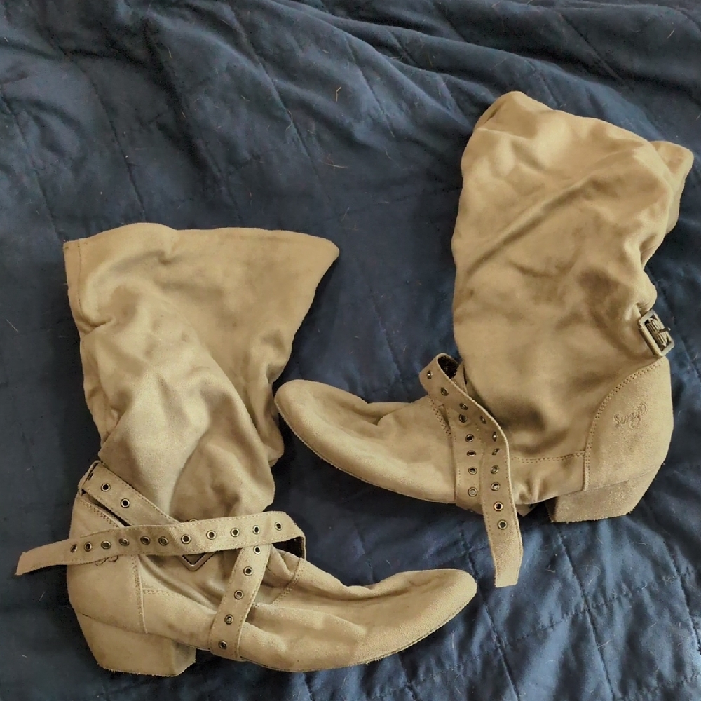 Women's Light Grey Sway'd Suede WCS Dance Boots Size EU 41/US 10